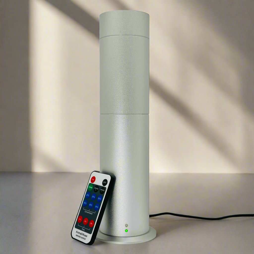 "Essential oil compatible Mini Tower Remote Controlled Cold Air Diffuser"