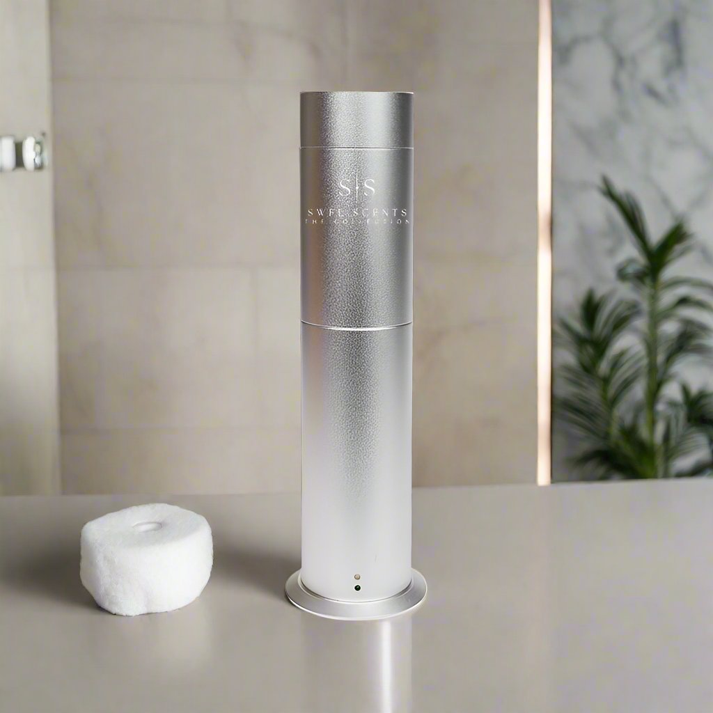 "Mini Tower Remote Controlled Cold Air Diffuser on living room"